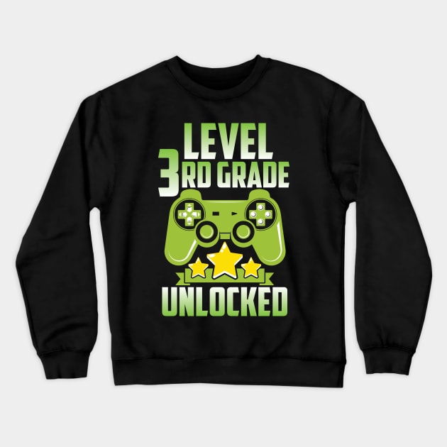 Level 3rd Grade Unlocked Crewneck Sweatshirt by ozalshirts